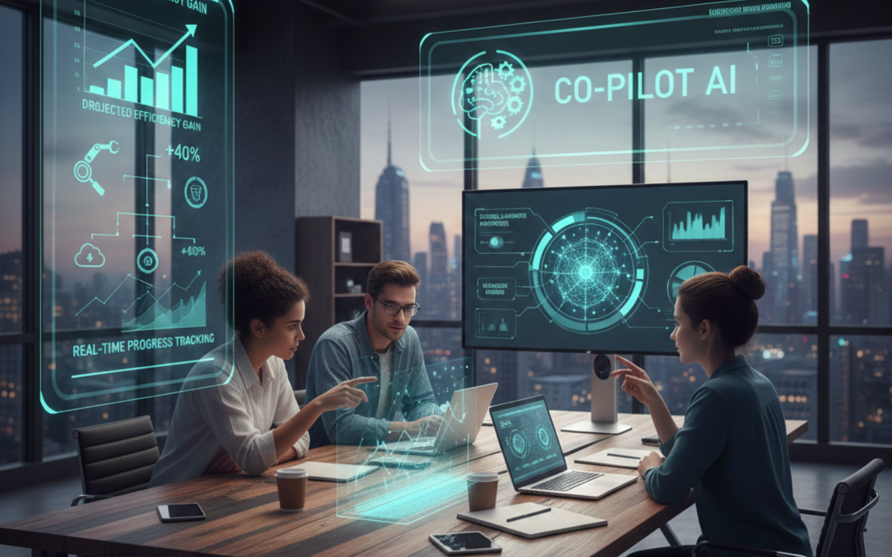 Small business team using AI tools to improve efficiency and automate workflows.